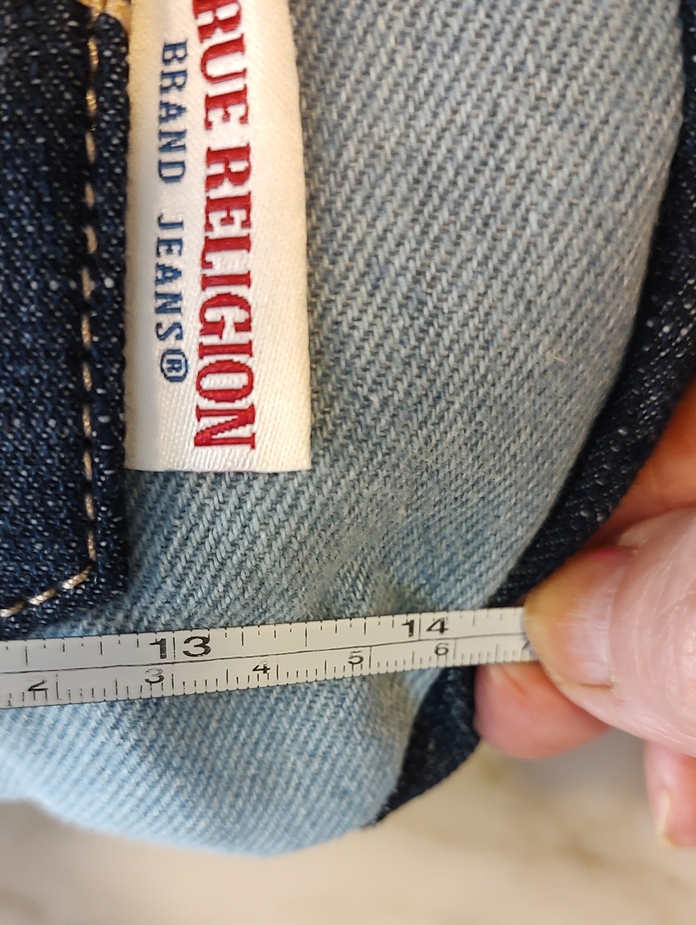 True Religion Light Blue and Dark Blue Denim Shoulder Bag - Picture 10 of 13